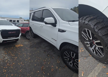 Vozilo je dovedeno zbog previše buke, a tada su joj rekli da joj je suprug prebacio gume