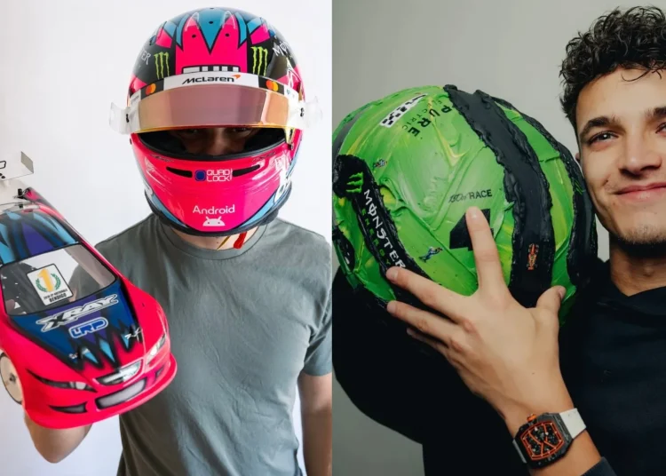 Posebno izdanje kaciga F1 vozača za Veliku nagradu Las Vegasa Posebno izdanje kaciga F1 vozača za Veliku nagradu Las Vegasa