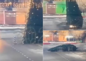 Vozeći automobilom, zabio se u ukrasno drvce na gradskom trgu u Kazahstanu, virusni video izazvao bijes