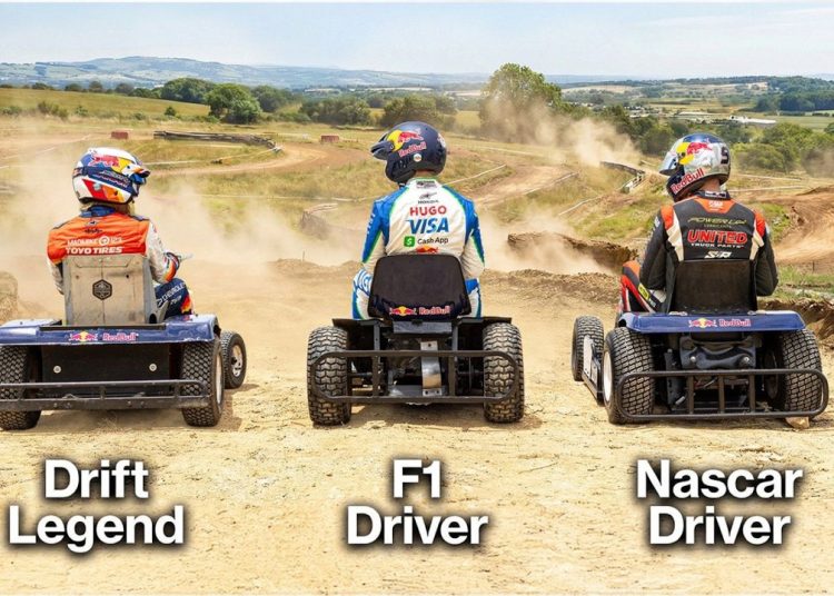 Ultimativni off-road izazov: F1 vozač, NASCAR vozač i drifter suočavaju se u raznim terenskim izazovima. Ultimativni off-road izazov: F1 vozač, NASCAR vozač i drifter suočavaju se u raznim terenskim izazovima.