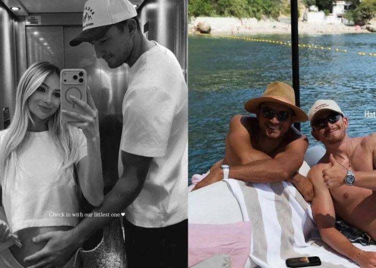Jake Dennis uživa u izletu jahtom s prijateljima dok Lexi Grace Boosey ide u dugačke šetnje tijekom trudnoće