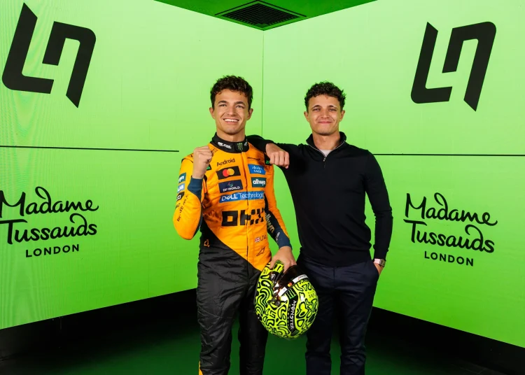 Lando Norris se susreće licem u lice sa svojom figuricom u Madame Tussauds London