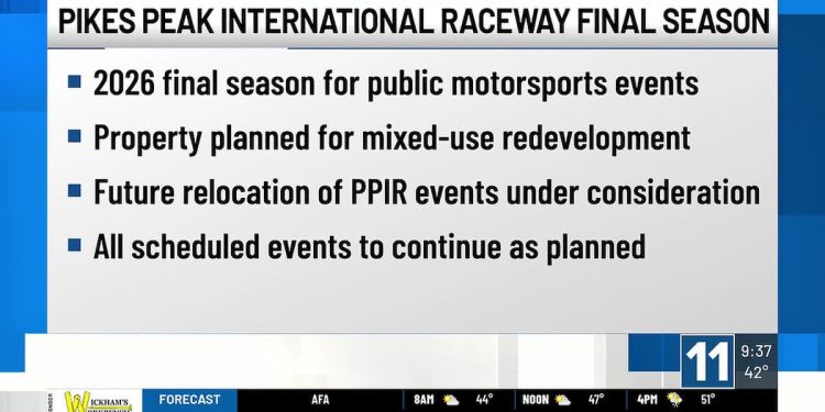 Pikes Peak International Raceway zatvara svoja vrata nakon sezone 2026.