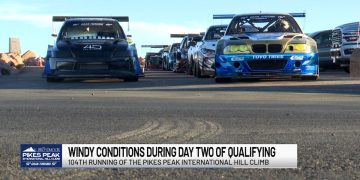 Vjetroviti uvjeti tijekom drugog dana treninga i kvalifikacija za 104. Running of the Pikes Peak International Hill Climb