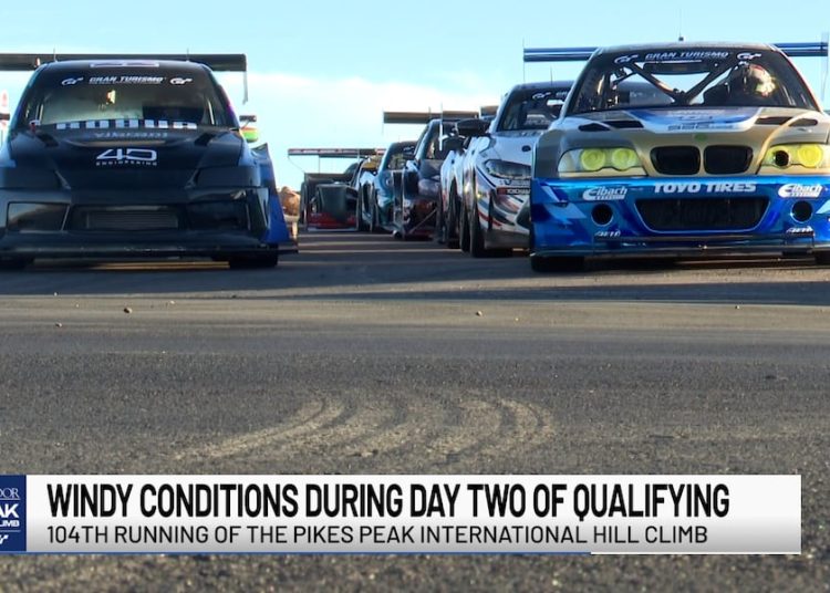 Vjetroviti uvjeti tijekom drugog dana treninga i kvalifikacija za 104. Running of the Pikes Peak International Hill Climb